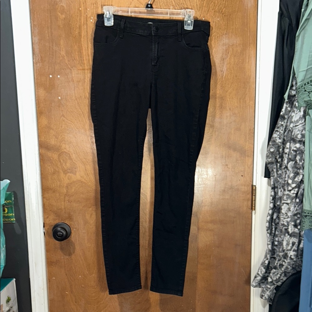 Old Navy Black Skinny Jeans Stretchy Denim